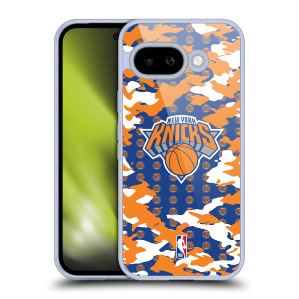 NBA New York Knicks Camouflage Soft Gel Case for Google Pixel 9A