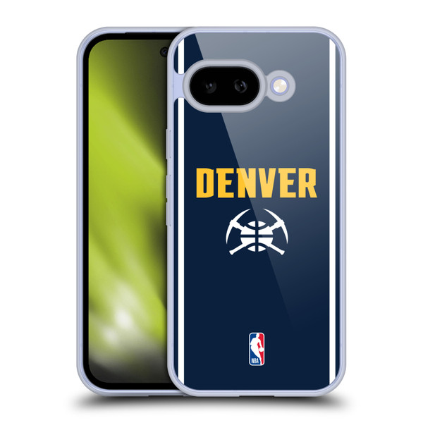 NBA Denver Nuggets Logo Midnight Blue Design Soft Gel Case for Google Pixel 9A