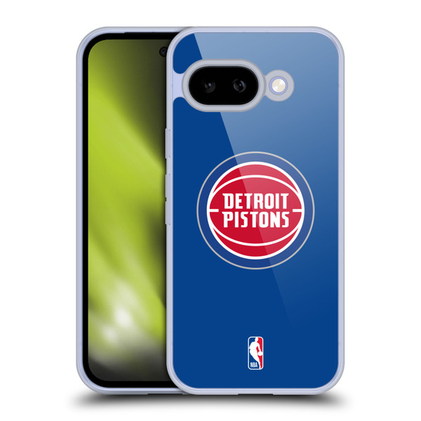 NBA Detroit Pistons Logo Blue Soft Gel Case for Google Pixel 9A