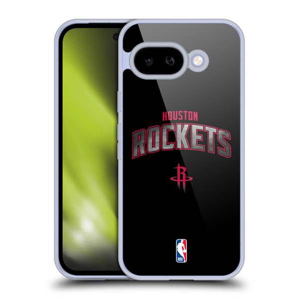 NBA Houston Rockets Logo Black Soft Gel Case for Google Pixel 9A