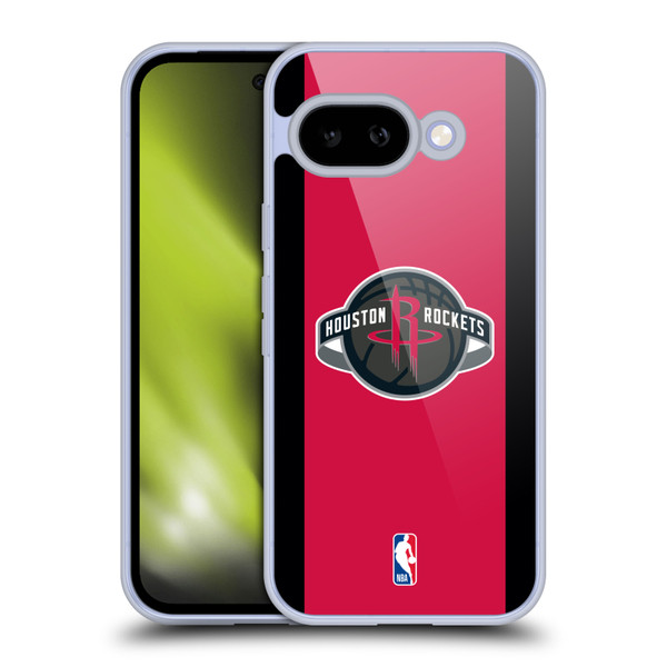 NBA Houston Rockets Logo Red Design Soft Gel Case for Google Pixel 9A