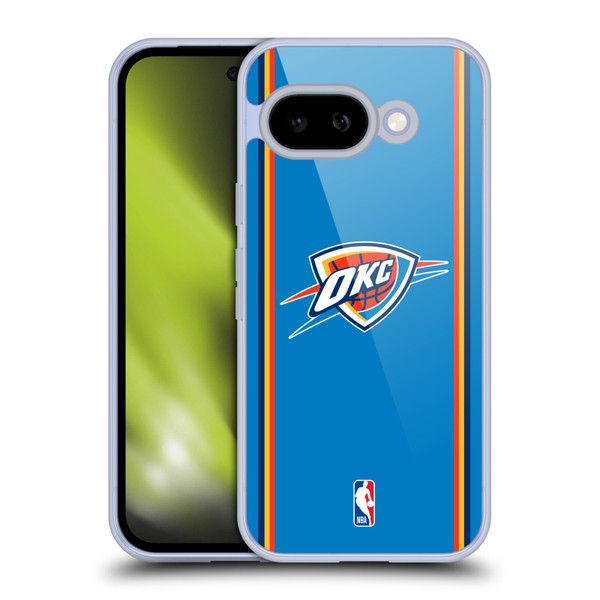 NBA Oklahoma City Thunder Logo Blue Design Soft Gel Case for Google Pixel 9A