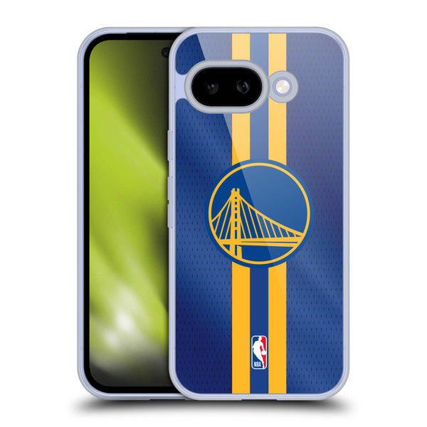 NBA Golden State Warriors Stripes Soft Gel Case for Google Pixel 9A