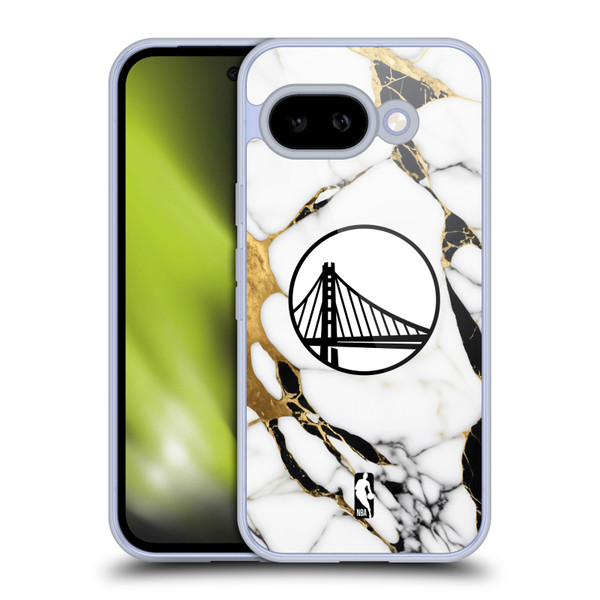 NBA Golden State Warriors White Marble Soft Gel Case for Google Pixel 9A