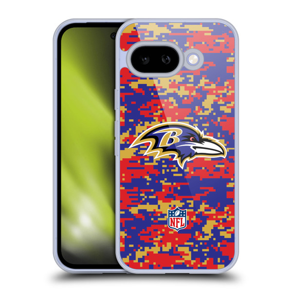 NFL Baltimore Ravens Graphics Digital Camouflage Soft Gel Case for Google Pixel 9A