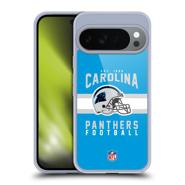 NFL Carolina Panthers Graphics Helmet Typography Soft Gel Case for Google Pixel 10