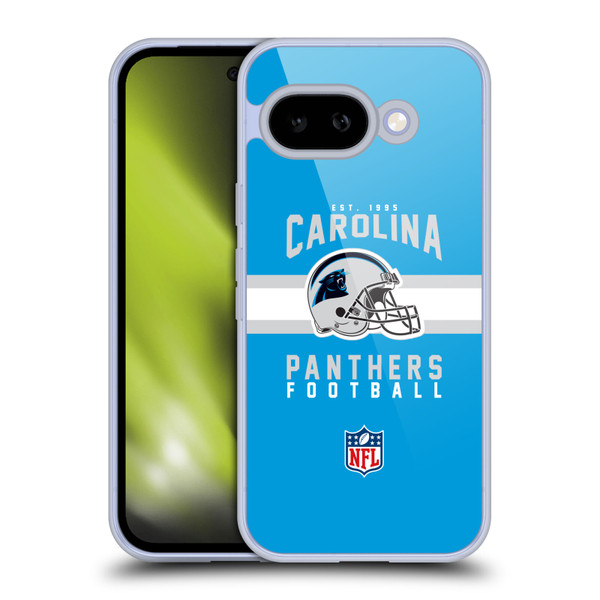 NFL Carolina Panthers Graphics Helmet Typography Soft Gel Case for Google Pixel 9A