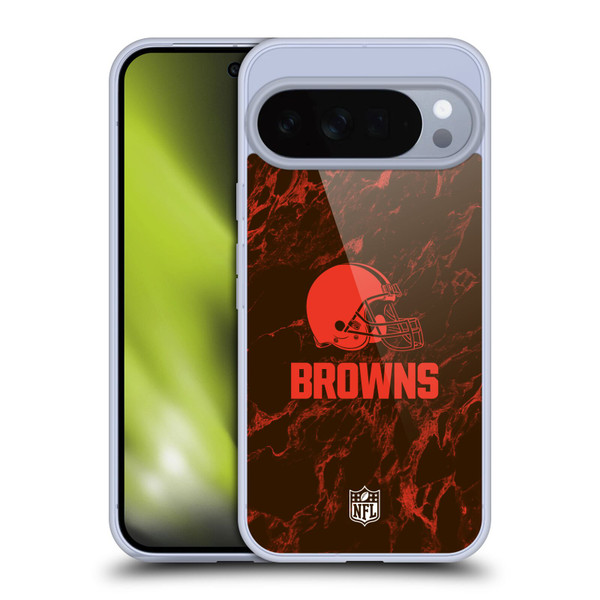 NFL Cleveland Browns Graphics Coloured Marble Soft Gel Case for Google Pixel 10 Pro XL
