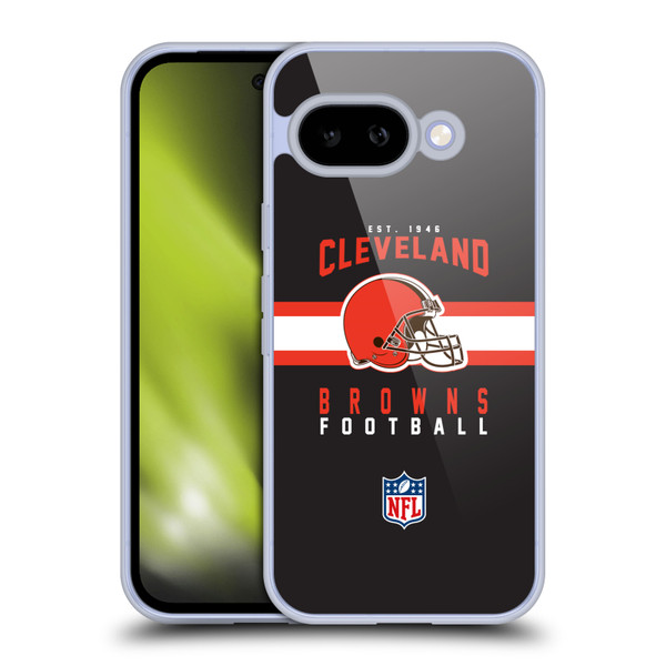 NFL Cleveland Browns Graphics Helmet Typography Soft Gel Case for Google Pixel 9A