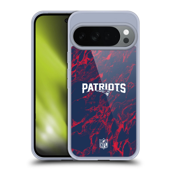 NFL New England Patriots Graphics Coloured Marble Soft Gel Case for Google Pixel 10