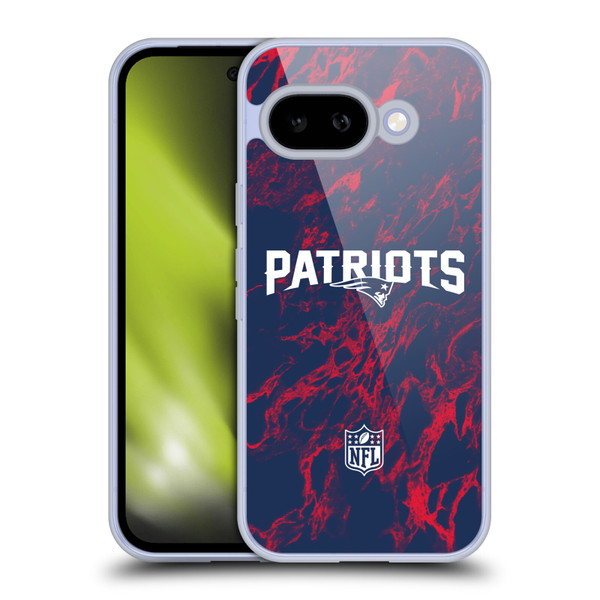 NFL New England Patriots Graphics Coloured Marble Soft Gel Case for Google Pixel 9A