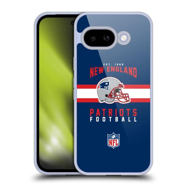 NFL New England Patriots Graphics Helmet Typography Soft Gel Case for Google Pixel 9A