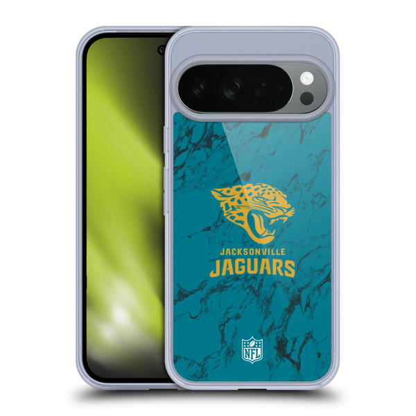 NFL Jacksonville Jaguars Graphics Coloured Marble Soft Gel Case for Google Pixel 10