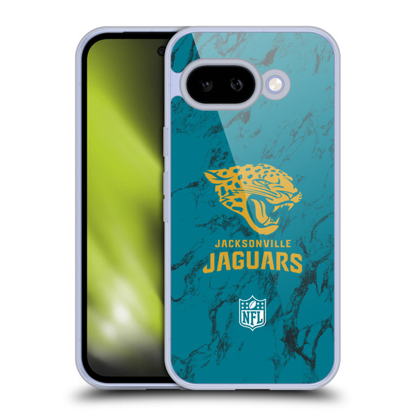 NFL Jacksonville Jaguars Graphics Coloured Marble Soft Gel Case for Google Pixel 9A