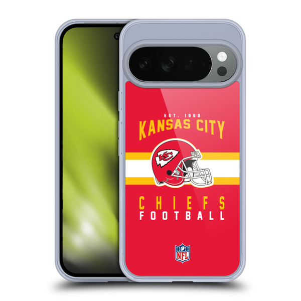 NFL Kansas City Chiefs Graphics Helmet Typography Soft Gel Case for Google Pixel 10