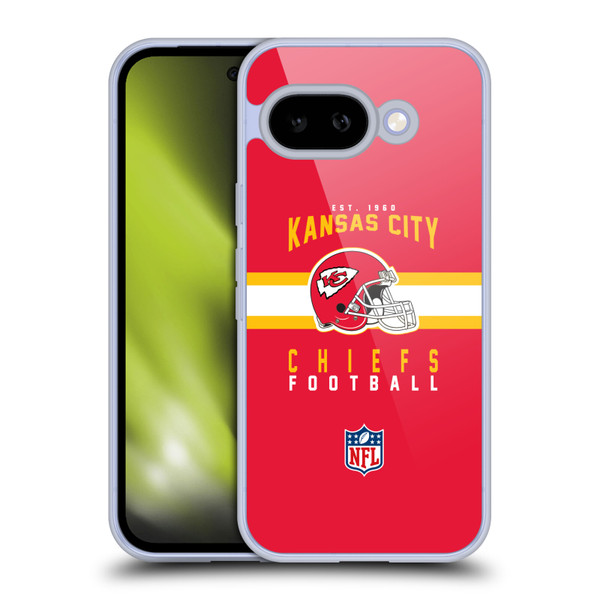NFL Kansas City Chiefs Graphics Helmet Typography Soft Gel Case for Google Pixel 9A