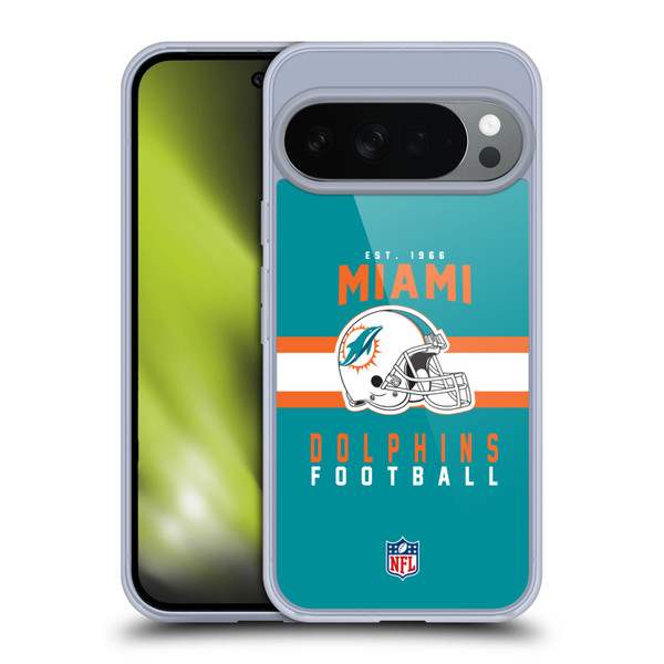 NFL Miami Dolphins Graphics Helmet Typography Soft Gel Case for Google Pixel 10