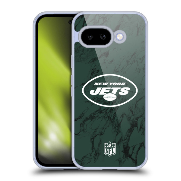 NFL New York Jets Graphics Coloured Marble Soft Gel Case for Google Pixel 9A