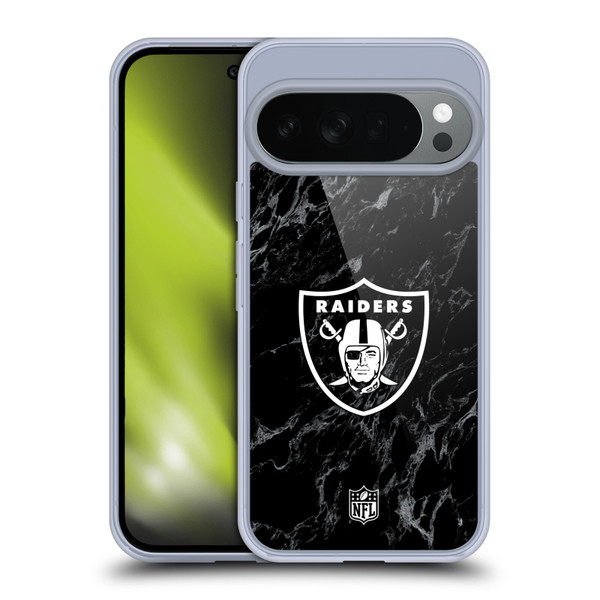 NFL Las Vegas Raiders Graphics Coloured Marble Soft Gel Case for Google Pixel 10