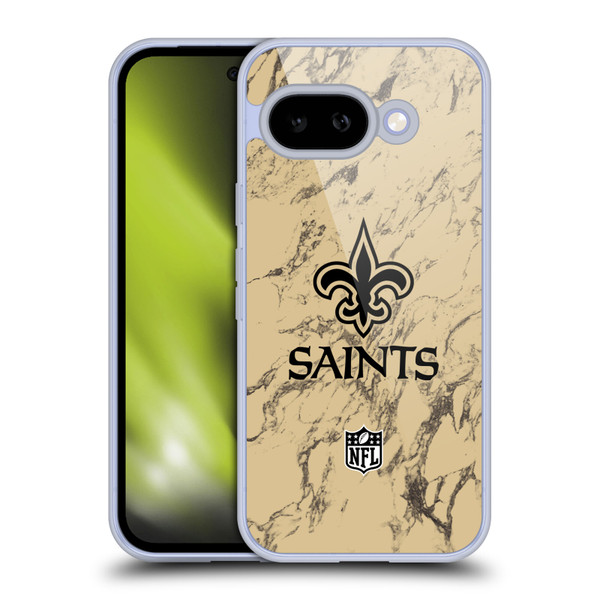 NFL New Orleans Saints Graphics Coloured Marble Soft Gel Case for Google Pixel 9A