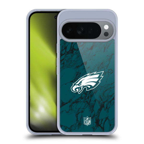 NFL Philadelphia Eagles Graphics Coloured Marble Soft Gel Case for Google Pixel 10