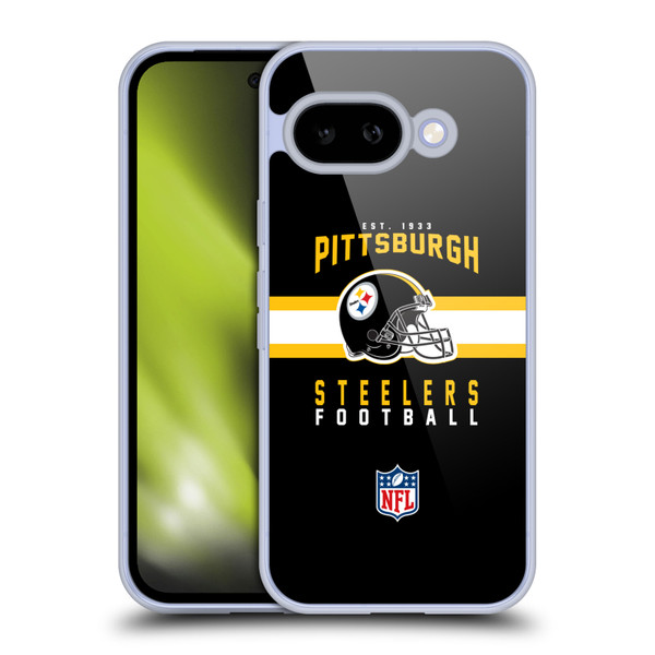 NFL Pittsburgh Steelers Graphics Helmet Typography Soft Gel Case for Google Pixel 9A