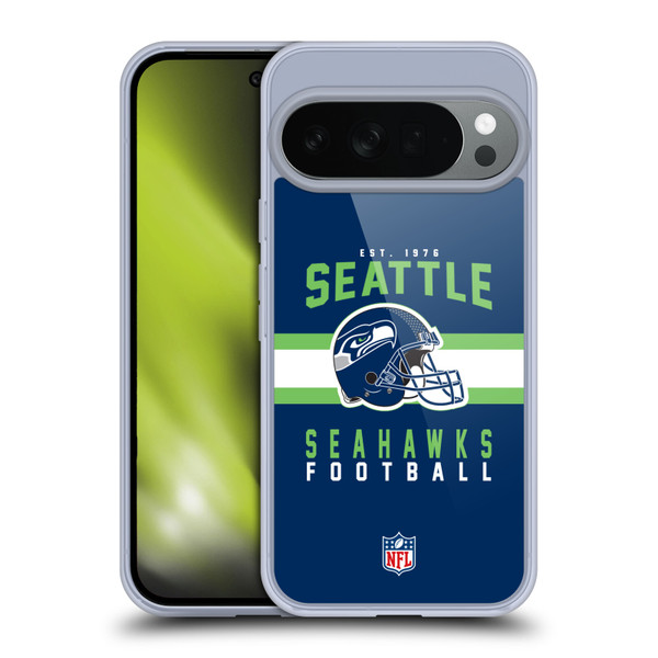 NFL Seattle Seahawks Graphics Helmet Typography Soft Gel Case for Google Pixel 10