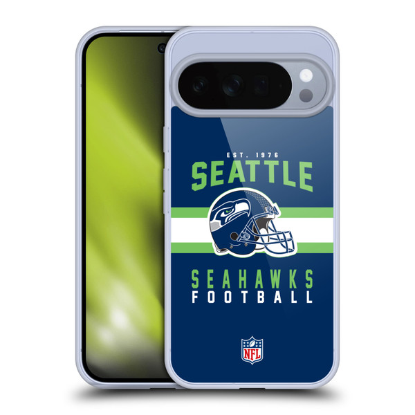 NFL Seattle Seahawks Graphics Helmet Typography Soft Gel Case for Google Pixel 10 Pro XL