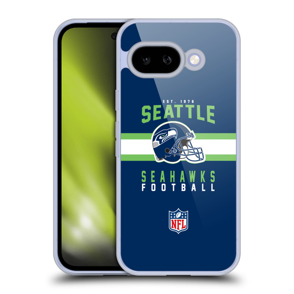 NFL Seattle Seahawks Graphics Helmet Typography Soft Gel Case for Google Pixel 9A