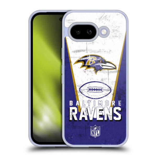 NFL Baltimore Ravens Logo Art Banner Soft Gel Case for Google Pixel 9A