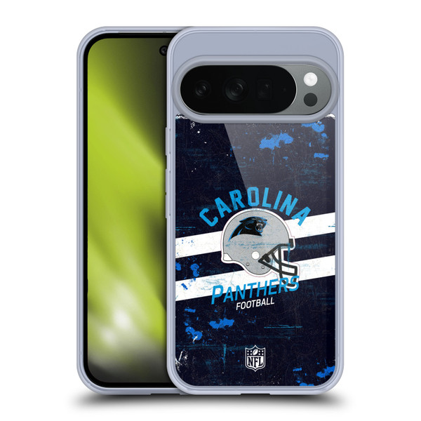NFL Carolina Panthers Logo Art Helmet Distressed Soft Gel Case for Google Pixel 10