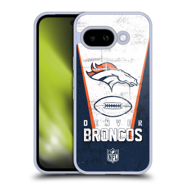 NFL Denver Broncos Logo Art Banner Soft Gel Case for Google Pixel 9A