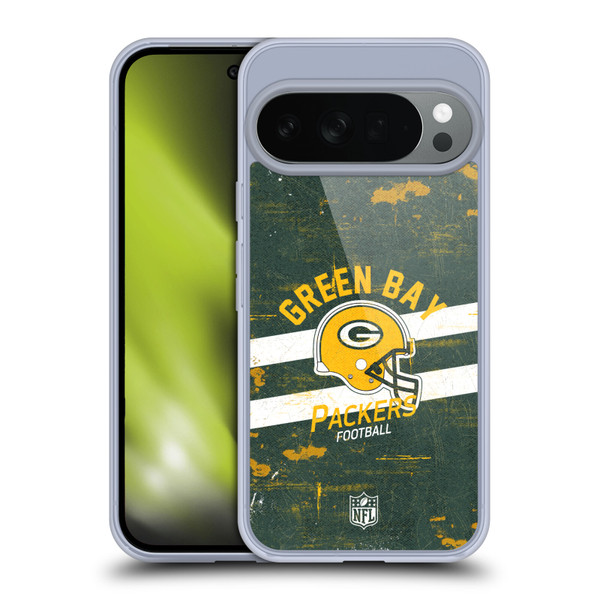 NFL Green Bay Packers Logo Art Helmet Distressed Soft Gel Case for Google Pixel 10