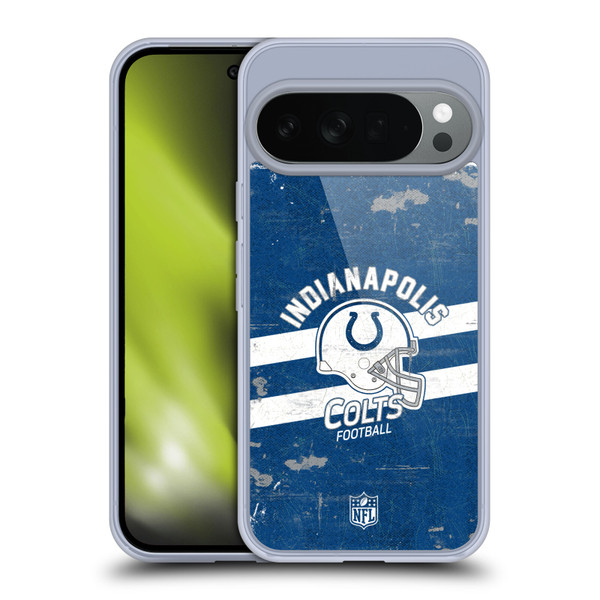 NFL Indianapolis Colts Logo Art Helmet Distressed Soft Gel Case for Google Pixel 10