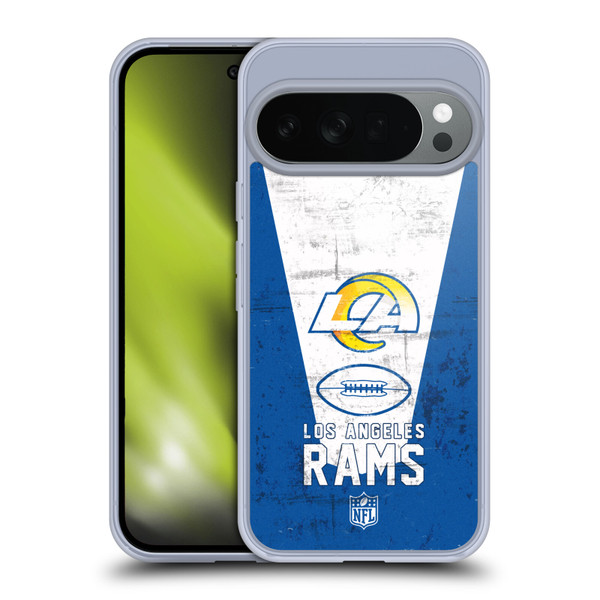 NFL Los Angeles Rams Logo Art Banner 100th Soft Gel Case for Google Pixel 10