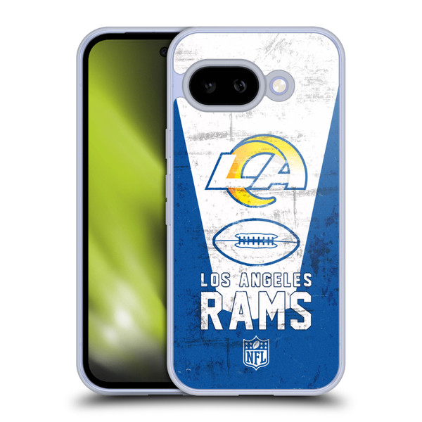 NFL Los Angeles Rams Logo Art Banner 100th Soft Gel Case for Google Pixel 9A