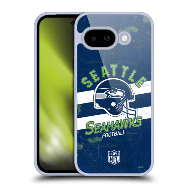 NFL Seattle Seahawks Logo Art Helmet Distressed Soft Gel Case for Google Pixel 9A