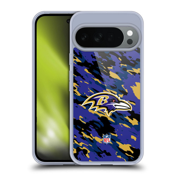 NFL Baltimore Ravens Logo Camou Soft Gel Case for Google Pixel 10