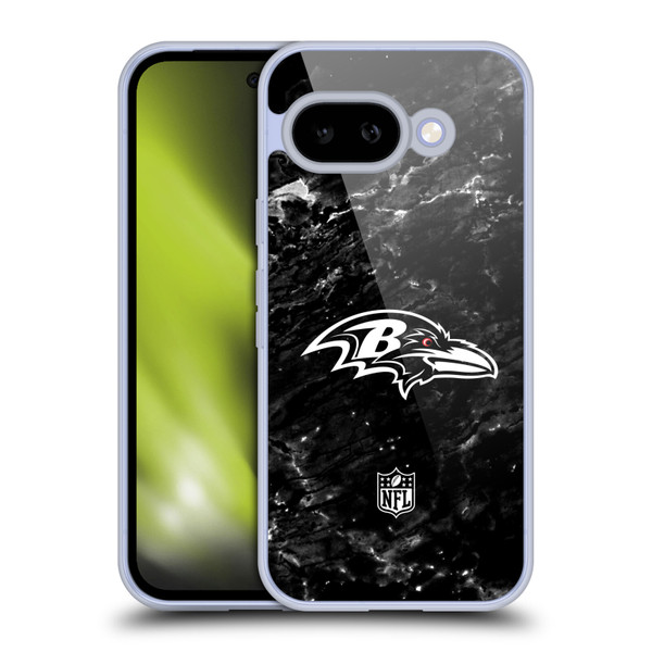 NFL Baltimore Ravens Artwork Marble Soft Gel Case for Google Pixel 9A