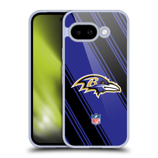 NFL Baltimore Ravens Artwork Stripes Soft Gel Case for Google Pixel 9A