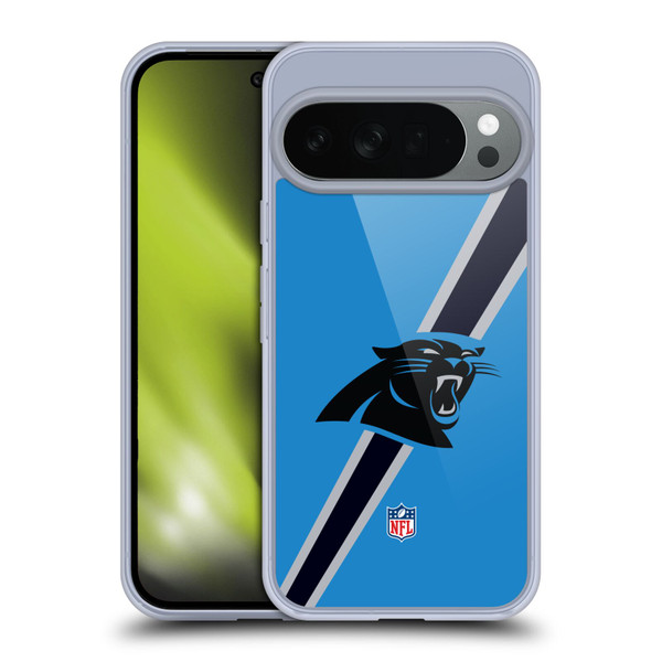 NFL Carolina Panthers Logo Stripes Soft Gel Case for Google Pixel 10