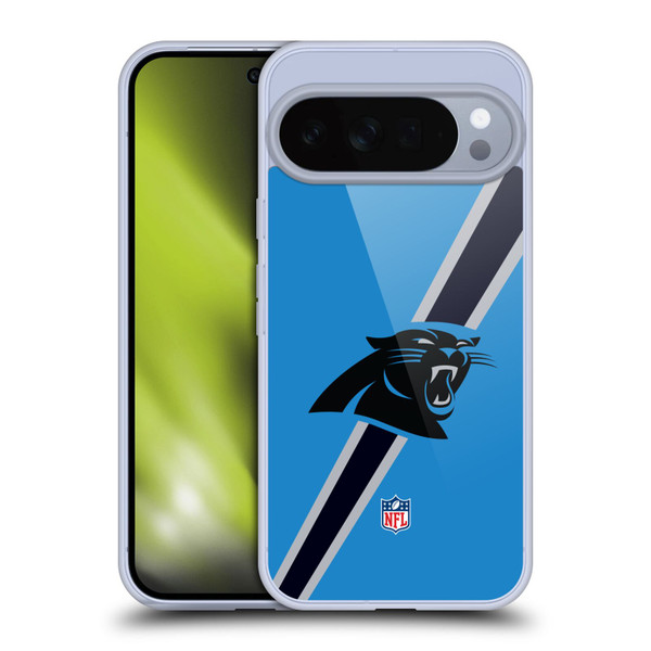 NFL Carolina Panthers Logo Stripes Soft Gel Case for Google Pixel 10 Pro XL