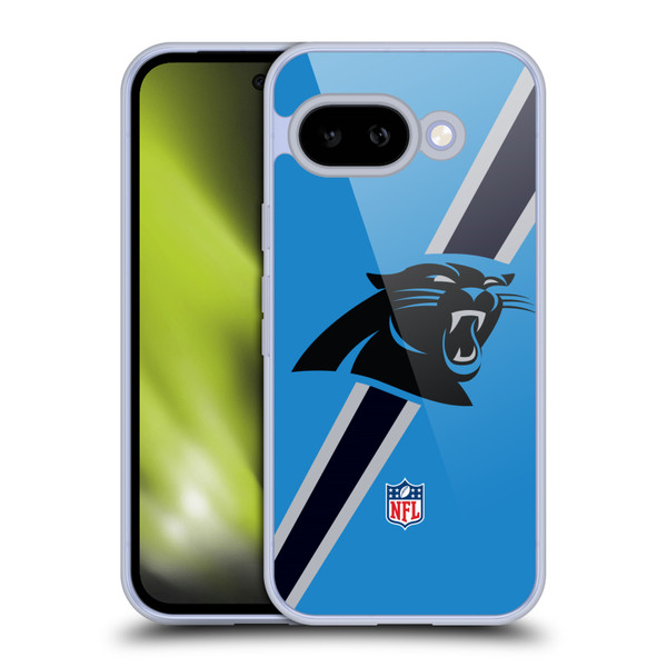 NFL Carolina Panthers Logo Stripes Soft Gel Case for Google Pixel 9A