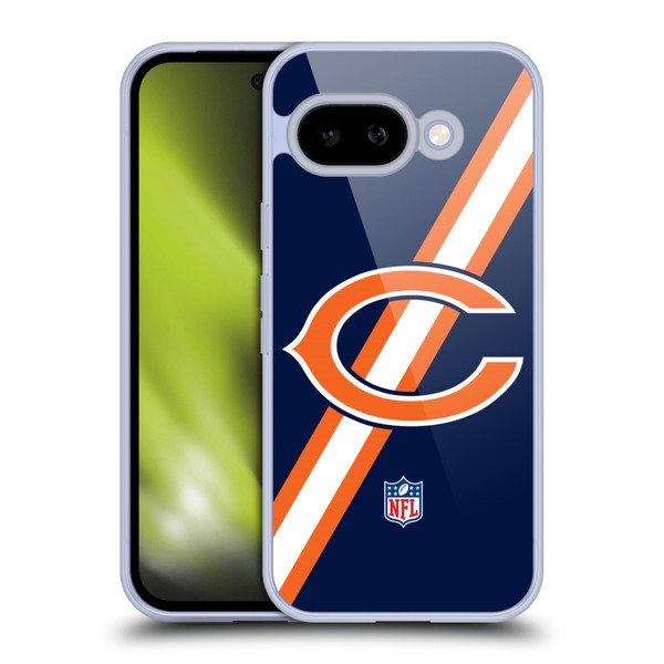 NFL Chicago Bears Logo Stripes Soft Gel Case for Google Pixel 9A