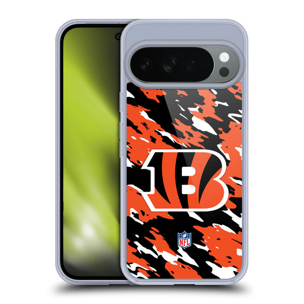 NFL Cincinnati Bengals Logo Camou Soft Gel Case for Google Pixel 10
