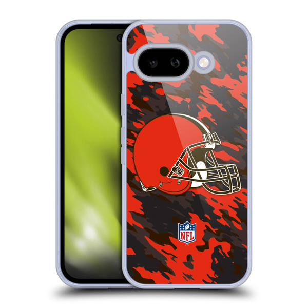 NFL Cleveland Browns Logo Camou Soft Gel Case for Google Pixel 9A