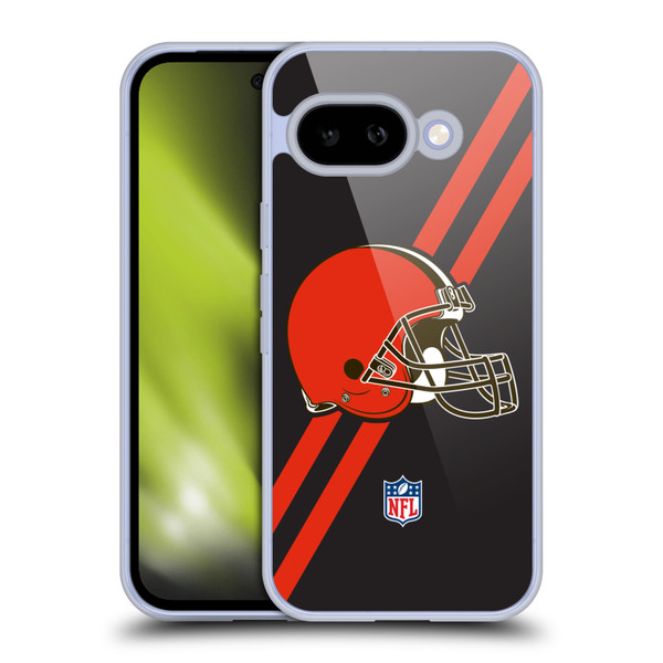 NFL Cleveland Browns Logo Stripes Soft Gel Case for Google Pixel 9A