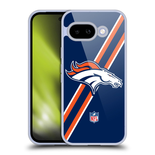 NFL Denver Broncos Logo Stripes Soft Gel Case for Google Pixel 9A