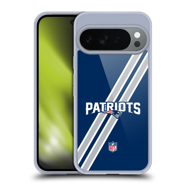 NFL New England Patriots Logo Stripes Soft Gel Case for Google Pixel 10