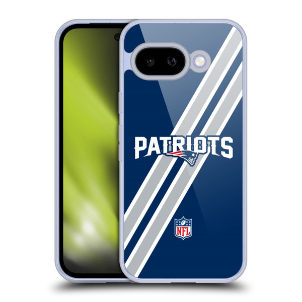 NFL New England Patriots Logo Stripes Soft Gel Case for Google Pixel 9A